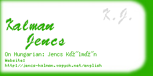 kalman jencs business card